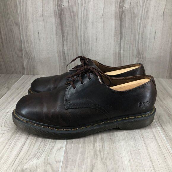 Dr Martens Shoes Mens 10 Brown Leather Lace Up Chunky Derby Oxfords main image 5